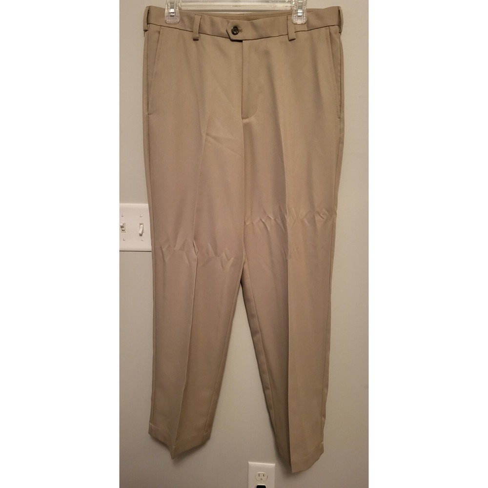 IZOD Mens Golf Pants Size 32x30 Khaki Stretch Xtreme Function